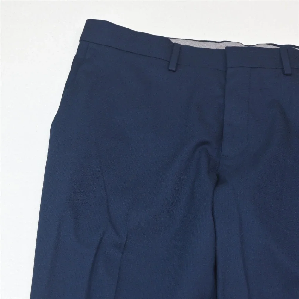 Haggar 40R 36x32 Blue Tailored Fit Soft Shoulder Mens Jacket Pants Suit